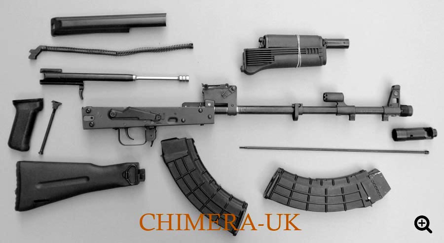 AK-103 Co2 air rifle stripped